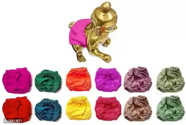 Nappy, Panty, Bloomer For Laddu Gopal Ji Size 3 No. Multi-Colors Dress Cotton-thumb0