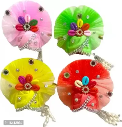 Mukut, Pagadi, Crown Deity Ornament Lord Krishna, Ladu Gopal, Kanha Ji Mukut Size No 4-thumb0