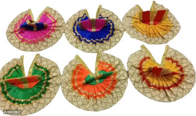 Ladoo Gopal Poshak God Dress Bhagwaan Ki Poshaak Dev Vastra - Set Of 6 - For Size 0 Small Medium Size Laddu Gopal Idols 0