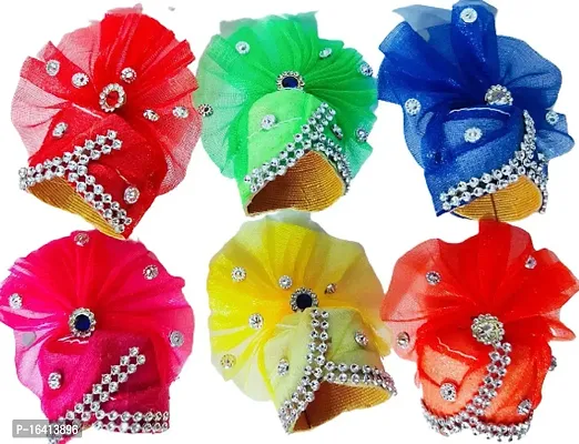 Pack Of 6 Laddu Gopal Mukut Pagdi-thumb0