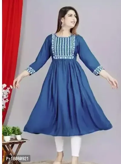 A-Line   Rayon Kurta For Women-thumb0