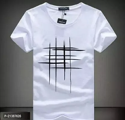 Reliable White Polyester Printed Tshirt For Men-thumb0