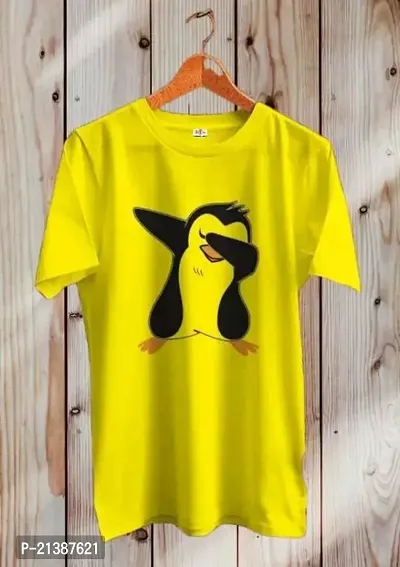 Reliable Yellow Polyester Printed Tshirt For Men-thumb0