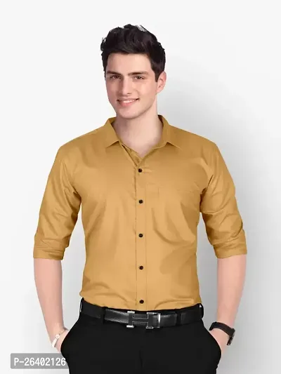 Reliable Cotton Blend Solid Long Sleeves Formal Shirts For Men