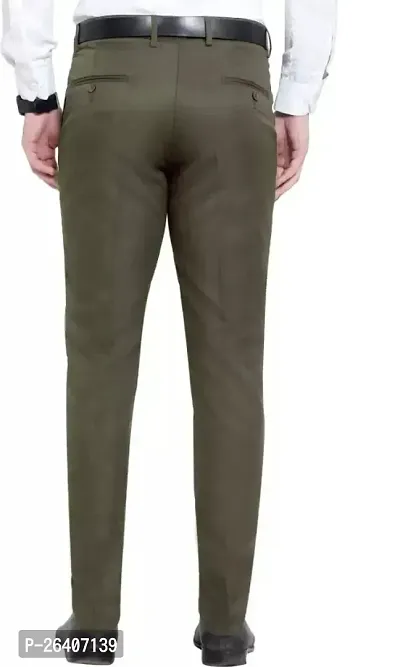 Stylish Grey Rayon Solid Regular Trousers For Men-thumb2