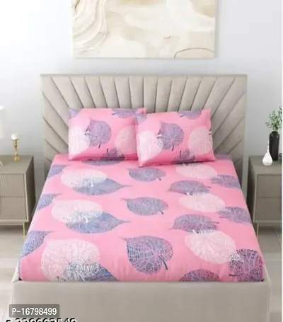 New Town Attractive Fitted 1 Bedsheet 2 Pillow Covers