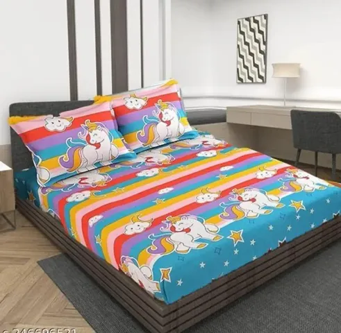 Glace Cotton Double Bedsheets