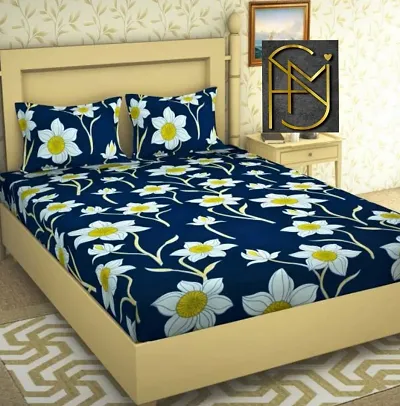 Printed Microfiber Double Bedsheets