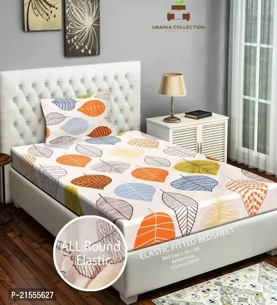New Town Attractive Fitted 1 Single Bedsheet 1 Pillow Covers