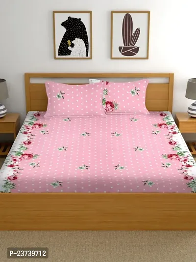 New Town Attractive High Quality Fitted 1 Double Bedsheet 2 Pillow Covers