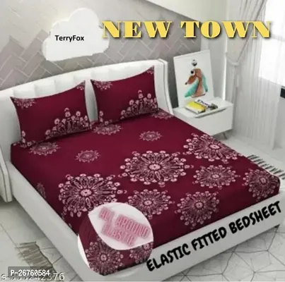 Classic Cotton Printed Bedsheet with Pillow Cover-thumb0