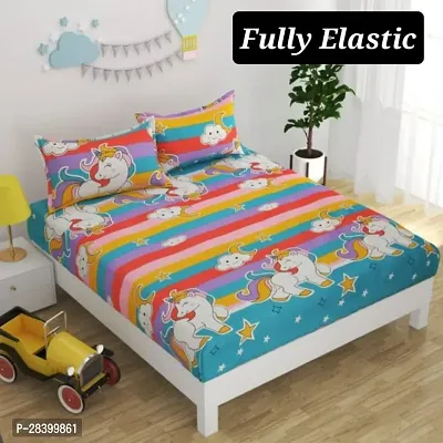 Classic Glace Cotton Bedsheet with Pillow Covers-thumb0