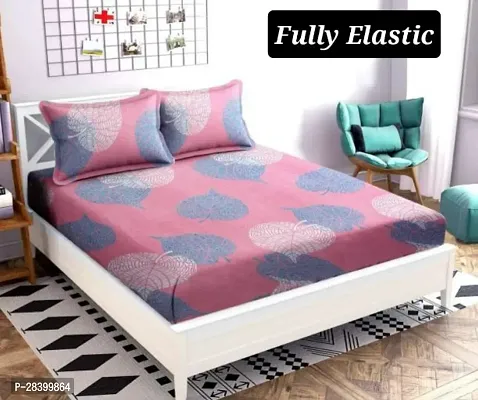 Classic Glace Cotton Bedsheet with Pillow Covers