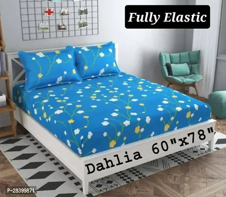 Classic Glace Cotton Bedsheet with Pillow Covers