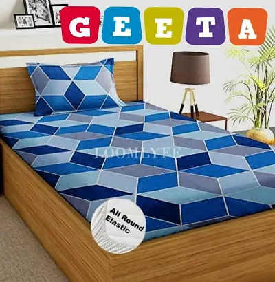 Stylish Super Comfy  Fitted Single Bedsheet  Vol-2