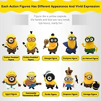 Decor Your Way Minion Action Figures Toy for Toddlers Kids Bedroom and Car Dashboard Decorations, Unique Birthday Kids Gifts Idea, Inner Car and Desktop Decor Set of 10 Pcs (Yellow)-thumb3