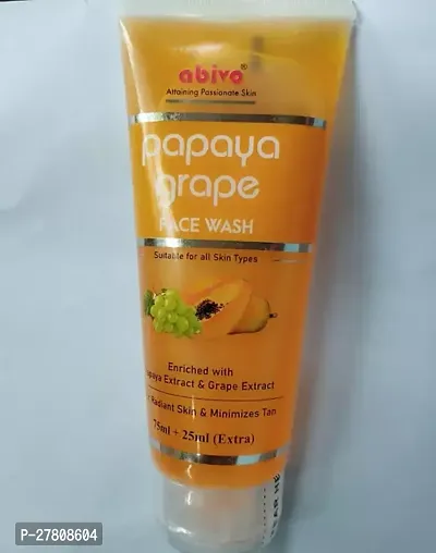 New Papaya Grape Face Wash With Scrub Radiant Skin Minimizes Tan