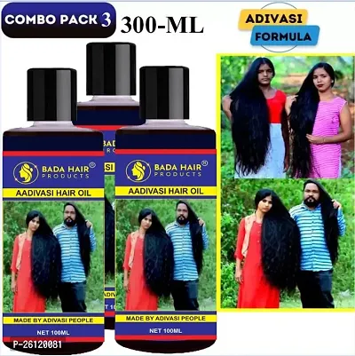 Badahair Adivasi Medicine All Type Of Hair Problem Herbal Growth Hair Oil 100Bada Hair Regrowth Hair Shampoo and Oil Combo 100ml Each Pack of 3