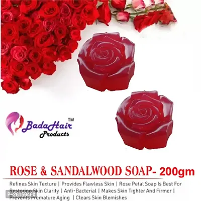 Badahair Rose Soap 100Gm Pack Of 2 For Men And Women