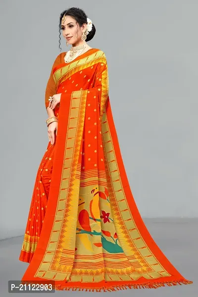 Fancy Crepe Saree with Blouse Piece for Women-thumb0