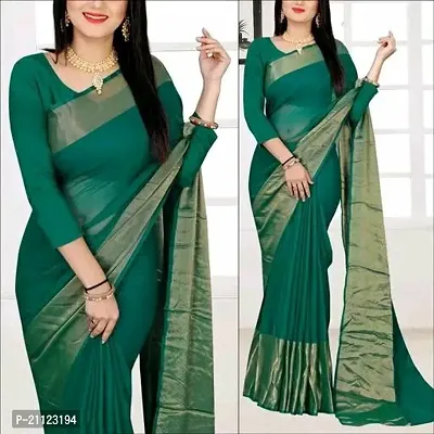 Fancy Chiffon Saree with Blouse Piece for Women-thumb0