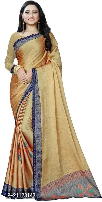 Fancy Crepe Saree with Blouse Piece for Women-thumb0