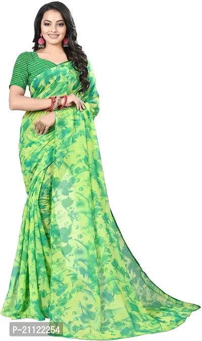 Fancy Georgette Saree with Blouse Piece for Women