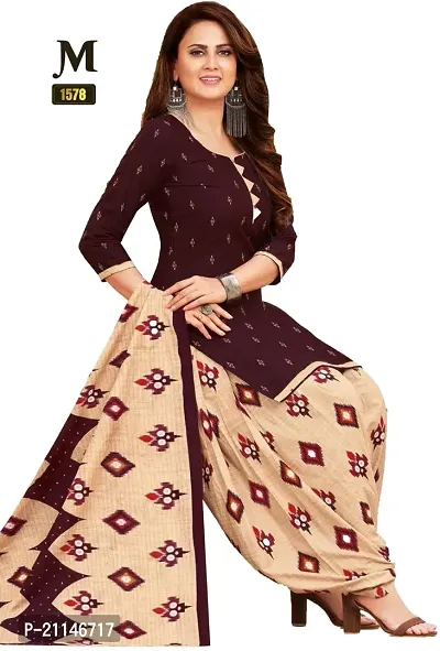 Stylish Chiffon Printed Dress Material with Dupatta-thumb0