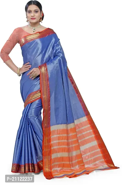 Fancy Tissue Saree with Blouse Piece for Women