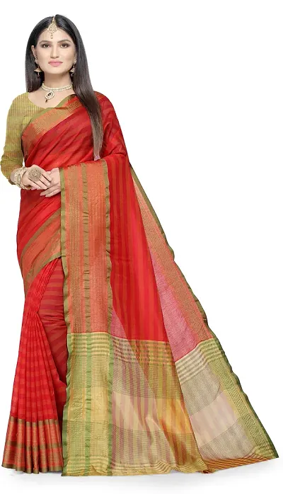 Best Selling Silk Blend Saree with Blouse piece 