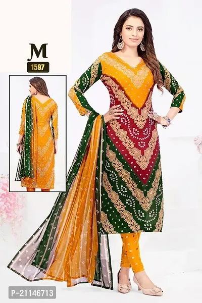 Stylish Chiffon Printed Dress Material with Dupatta-thumb0