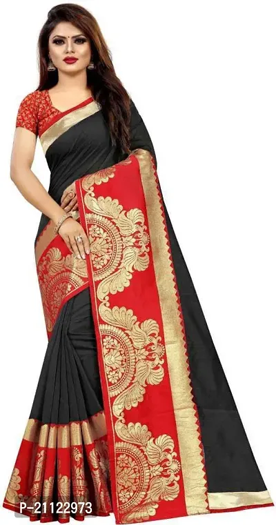 Fancy Chanderi Silk Saree with Blouse Piece for Women