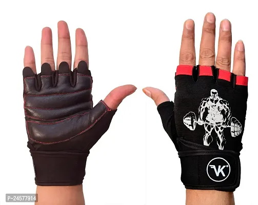 VK Fashions Gym Gloves for Men with Wrist Support Accessories, Gym Gloves for Women for Weightlifting, Gloves for Gym Workout for Training, Exercise, Cycling Gloves, Bike Sports Gloves-thumb4