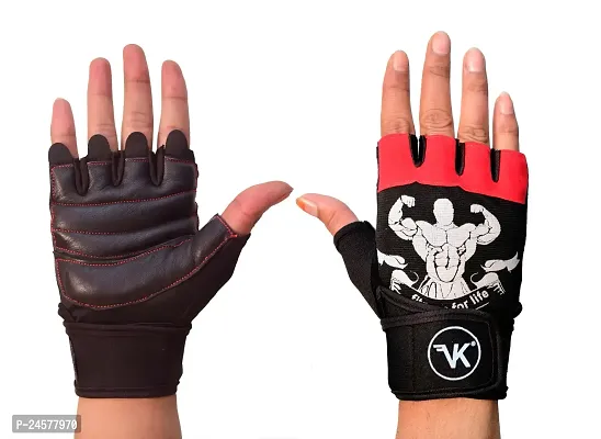 VK Fashions Gym Gloves for Men with Wrist Support Accessories, Gym Gloves for Women for Weightlifting, Gloves for Gym Workout for Training, Exercise, Cycling Gloves, Bike Sports Gloves-thumb4