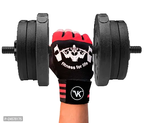 VK Fashions Gym Gloves for Men with Wrist Support Accessories, Gym Gloves for Women for Weightlifting, Gloves for Gym Workout for Training, Exercise, Cycling Gloves, Bike Sports Gloves-thumb4