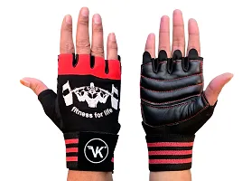 VK Fashions Gym Gloves for Men with Wrist Support Accessories, Gym Gloves for Women for Weightlifting, Gloves for Gym Workout for Training, Exercise, Cycling Gloves, Bike Sports Gloves-thumb1