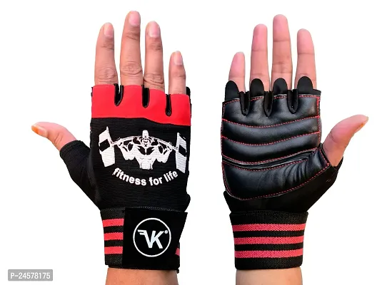VK Fashions Gym Gloves for Men with Wrist Support Accessories, Gym Gloves for Women for Weightlifting, Gloves for Gym Workout for Training, Exercise, Cycling Gloves, Bike Sports Gloves-thumb2