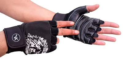 VK Fashions Gym Gloves for Men with Wrist Support Accessories, Gym Gloves for Women for Weightlifting, Gloves for Gym Workout for Training, Exercise, Cycling Gloves, Bike Sports Gloves-thumb3