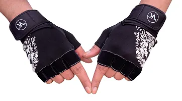 VK Fashions Gym Gloves for Men with Wrist Support Accessories, Gym Gloves for Women for Weightlifting, Gloves for Gym Workout for Training, Exercise, Cycling Gloves, Bike Sports Gloves-thumb1