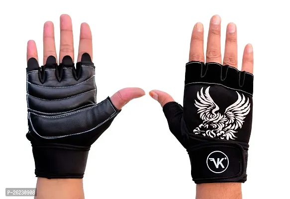 VK Fashions Gym Gloves for Men with Wrist Support Accessories, Gym Gloves for Women for Weightlifting, Gloves for Gym Workout for Training, Exercise, Cycling Gloves, Bike Sports Gloves-thumb3