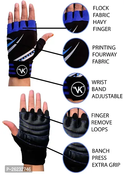 VK Fashions Gym Gloves for Men with Wrist Support Accessories, Gym Gloves for Women for Weightlifting, Gloves for Gym Workout for Training, Exercise, Cycling Gloves, Bike Sports Gloves