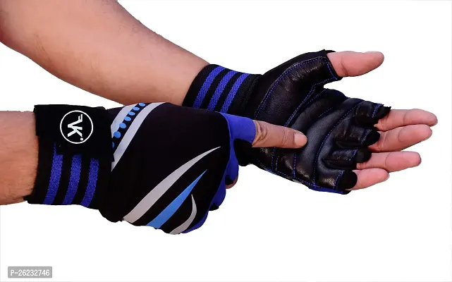 VK Fashions Gym Gloves for Men with Wrist Support Accessories, Gym Gloves for Women for Weightlifting, Gloves for Gym Workout for Training, Exercise, Cycling Gloves, Bike Sports Gloves-thumb2