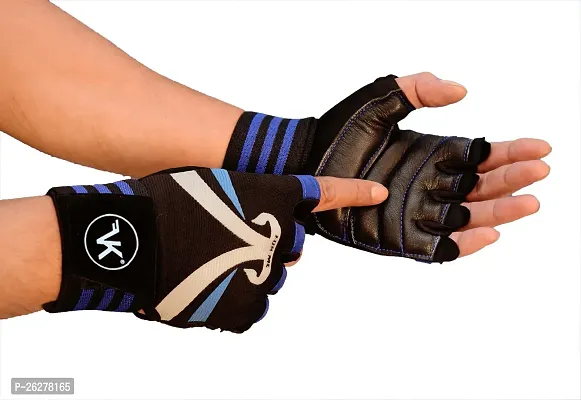 VK Fashions Gym Gloves for Men with Wrist Support Accessories, Gym Gloves for Women for Weightlifting, Gloves for Gym Workout for Training, Exercise, Cycling Gloves, Bike Sports Gloves-thumb3