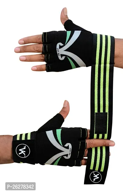 VK Fashions Gym Gloves for Men with Wrist Support Accessories, Gym Gloves for Women for Weightlifting, Gloves for Gym Workout for Training, Exercise, Cycling Gloves, Bike Sports Gloves-thumb4