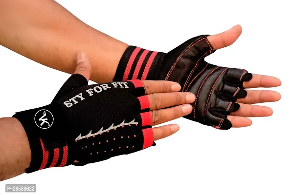 VK Fashions Gym Gloves for Men with Wrist Support Accessories, Gym Gloves for Women for Weightlifting, Gloves for Gym Workout for Training, Exercise, Cycling Gloves, Bike Sports Gloves-thumb0