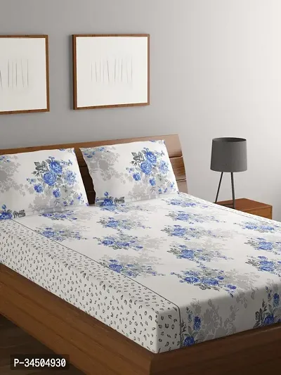 Beautiful Cotton Printed Double Size Bedsheet-thumb0