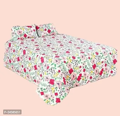 Yashi Decor 141 Tc Cotton Double Printed Flat Bedsheet Pack Of 1 Multicolor-thumb0