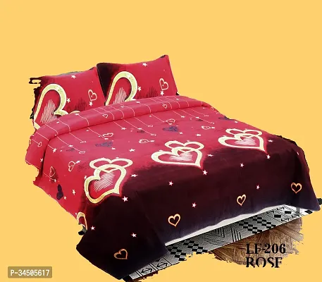 Comfortable Cotton Printed Double Bedsheet with Two Pillow Covers-thumb0