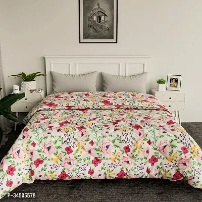 Comfortable Cotton Printed Double Bedsheet with Two Pillow Covers-thumb0