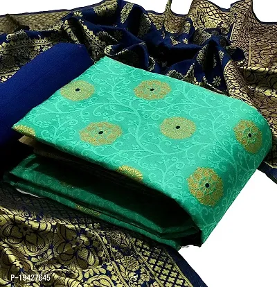 Shoppybea Brings Women's Banarasi Cotton Silk Unstitched Salwar Suit Dress Material With Banarasi Silk Duputta